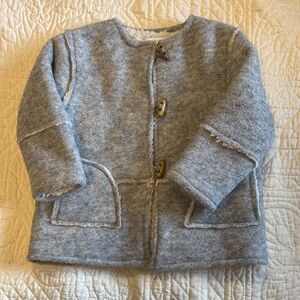 Toddler Cozy Gray Button-Up coat